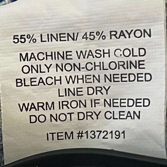 Briggs linen blend shorts elastic waistband blue and white striped size L - Picture 4 of 10